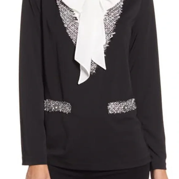 KARL LAGERFELD
Mock Two-piece Top In Black - Picture 1 of 1